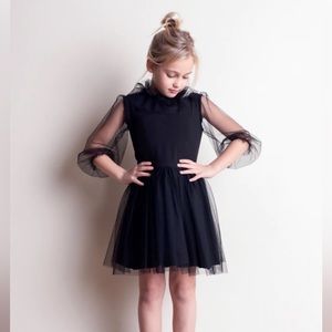 Tocoto Vintage Tulle Dress in Black - Size 8